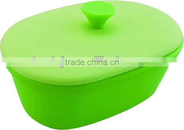 small size oval shaped silicone food steamer
