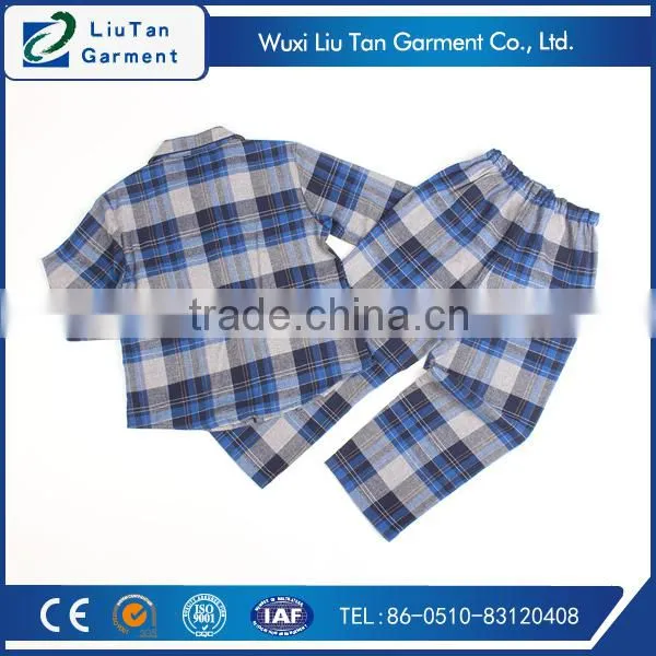 Fine Yarn Dye Plaid Kids Cotton Pajama Set photo-2