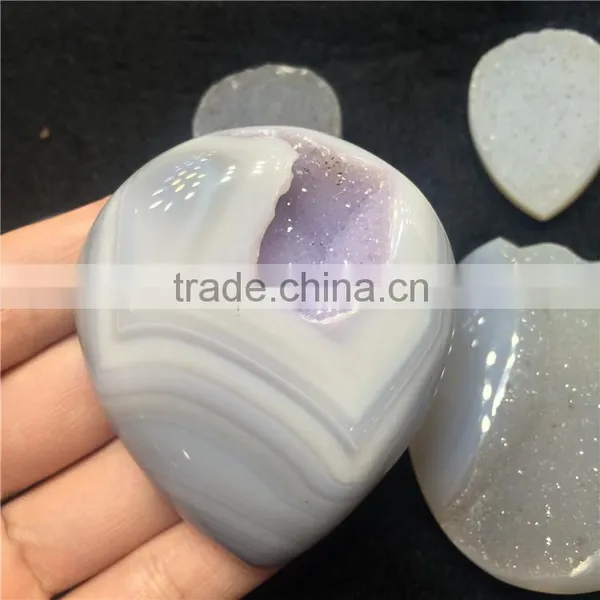 Natural Agate Geode Slices Wholesale Crystal Heart Stone photo-6