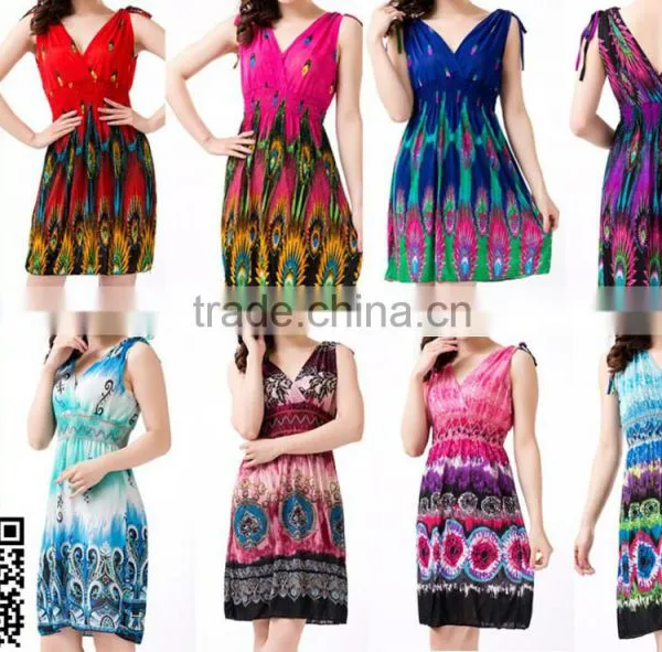 Ladies Beach Dresses Casual for Beach Party Kaftans Dress