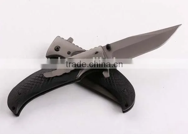 OEM Black G10 Handle 440 Folding Camping Knife photo-3