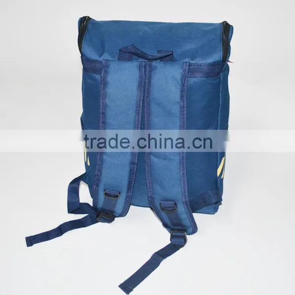 Blue Polyester ODM Logo Backpack 600D Canvas Relax School Bag photo-3