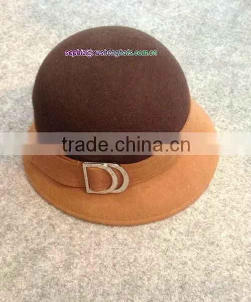2014 Fashion Ladies Wool Felt Bucket Hat/ Wedding and Church Hats photo-5
