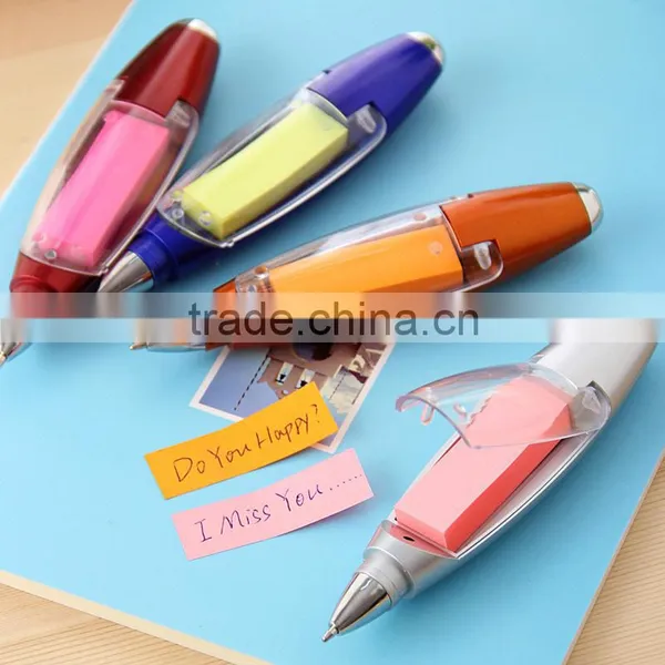 3 in 1 Multifunctional Pen With Sticky Note and LED Flashlight photo-3