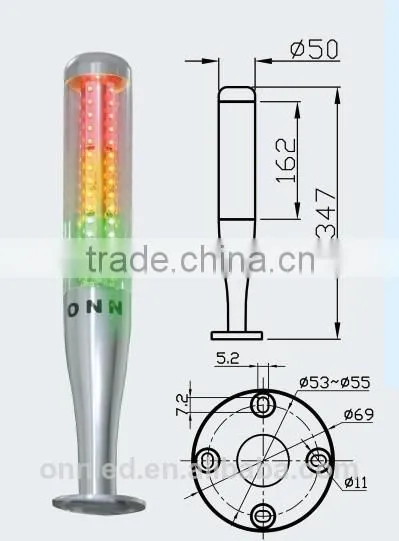 ONN-M4S 24v Used Emergency Warning Lights / Cnc Machine Signal Tower Light photo-3