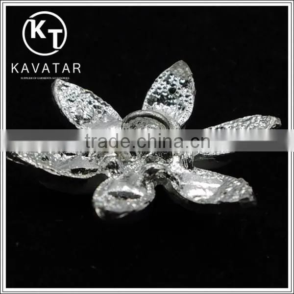 Good Quality NK009 Metal Rhinestone Button With Pearl for Clothes photo-2