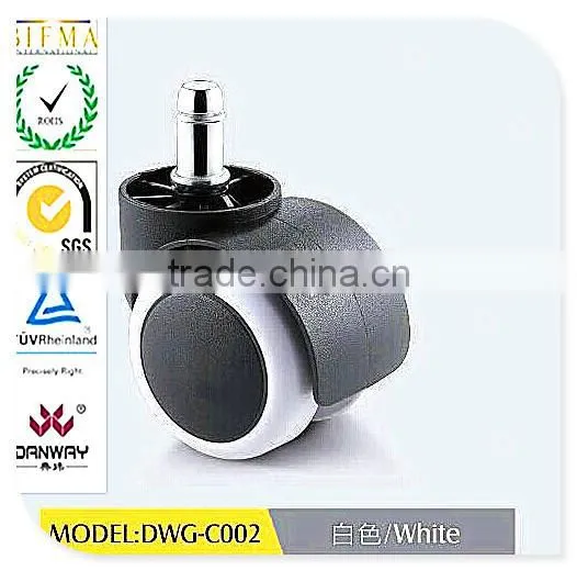Danway New Office Chair Caster With Brake / Furniture Casterwith Plate / White Swivel Caster With Screw 40mm DWG-K006 photo-2