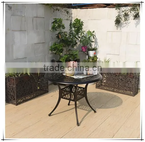 2016 Cast Aluminum Powder Coated Garden Table Set With Cushion - Antique Bronze photo-2