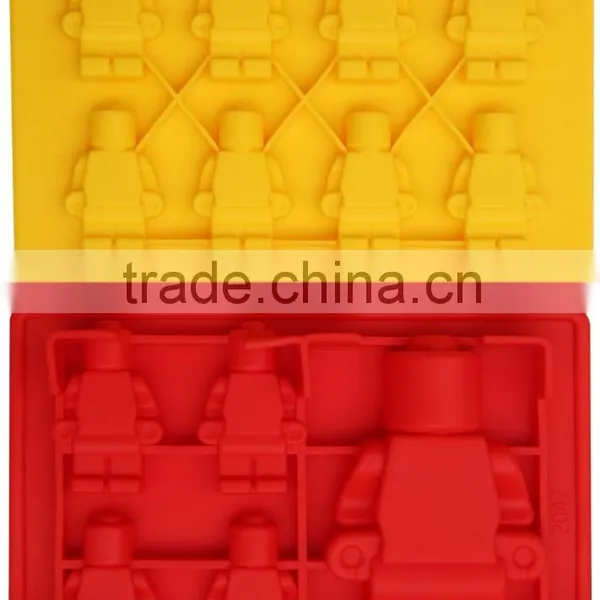 Building Blocks and Robots 8pc Candy Molds For Le go Lovers, Chocolate Molds, Ice Cube Molds, Silicone Baking Molds photo-3