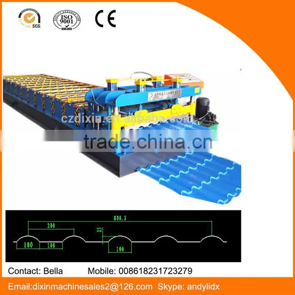 Hot Sale Aluminum Step Tile Roofing Machine Glazed Roll Forming Machine With ISO 9001 for Roof Tile to Eastern Asia Market photo-2