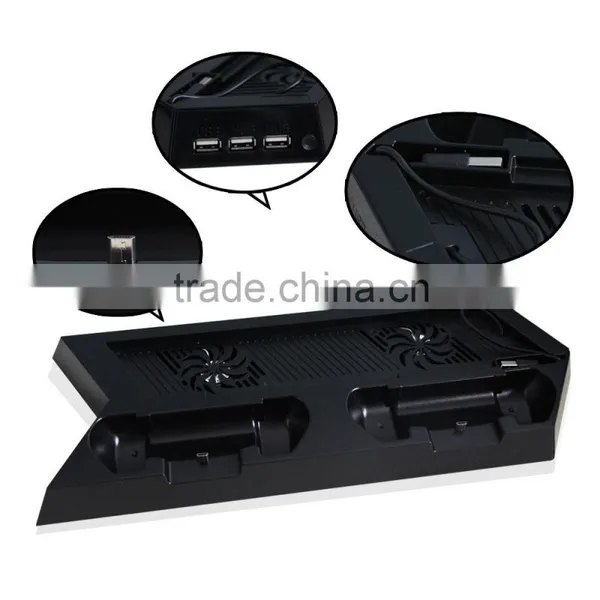 High Quality Cooling Fan Dual Charging Dock 3-Port USB Hub For PS4 photo-3