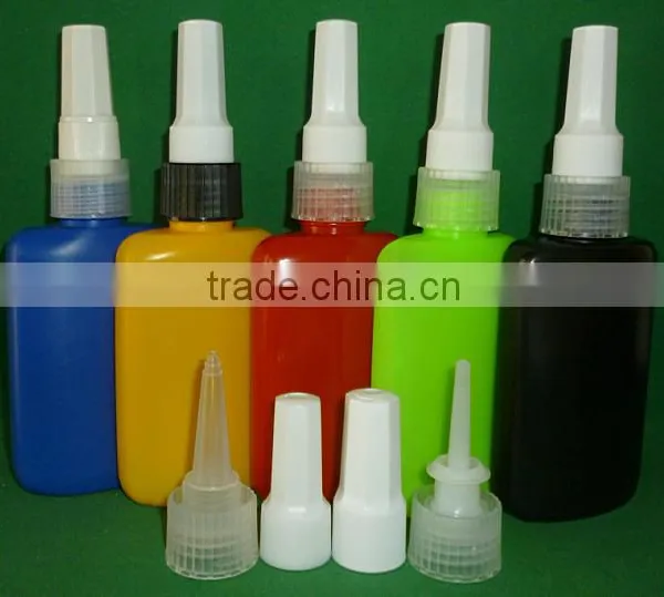 25ml Plastic LDPE Anaerobic&UV Adhesive Blue/red/black Glue Dropper Bottle photo-2