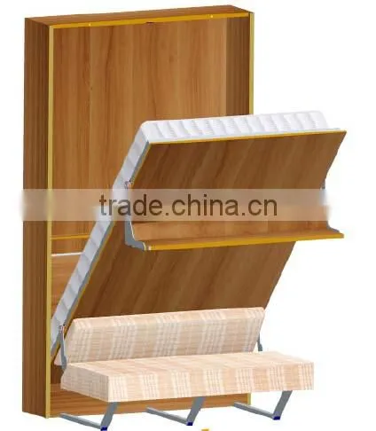 the Most Popular Folding Horizontal Wall Bed With Sofa and Bookshelf Mechanism photo-3