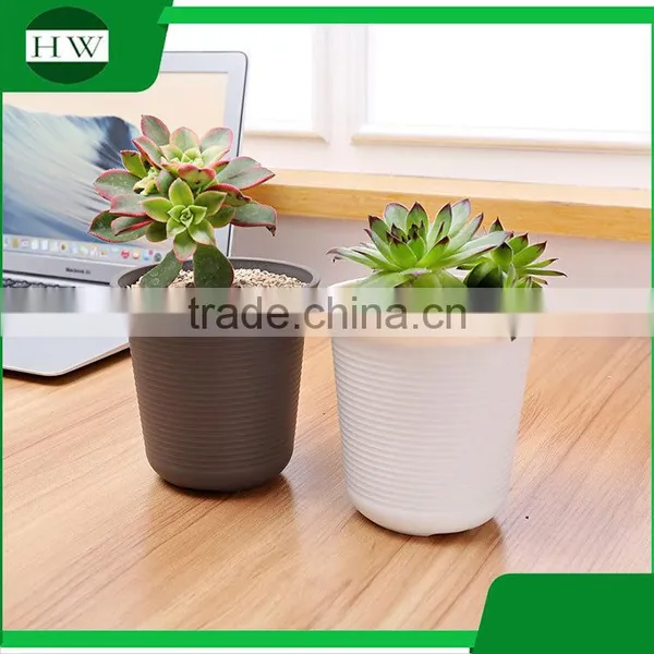 Wholesale Cheap Round Cup Shape Resin Plastic Garden Flower Pot photo-4
