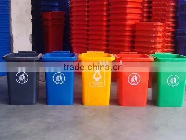 Square Outdoor Garbage Container for Sale Hdpe Plastic Trash Can, Street Recycle Dust Bin With Lid photo-2