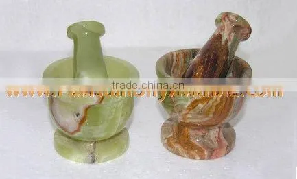 TOP PAKISTANI PURE FINE BEST QUALITY ONYX MORTAR AND PESTLE HANDICRAFTS photo-2