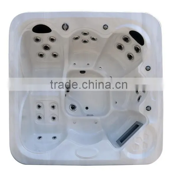 2015 Chinese LED Lights for 5 Person L312 Lucite Acrylic Outdoor Massage Bathtub photo-4