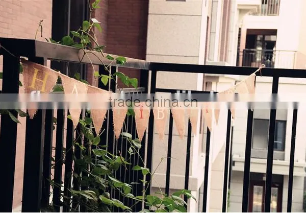 Happy Birthday Decorative Jute Flag Banner photo-6