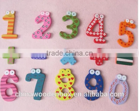 Digital Wooden Educational Fridge Magnet
