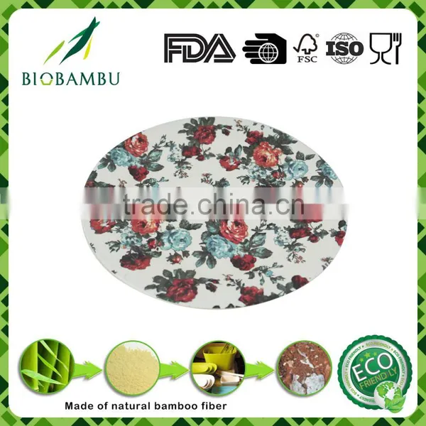 Colorful Promotional Diswasher Safe Bamboo Fiber Tableware Set photo-3