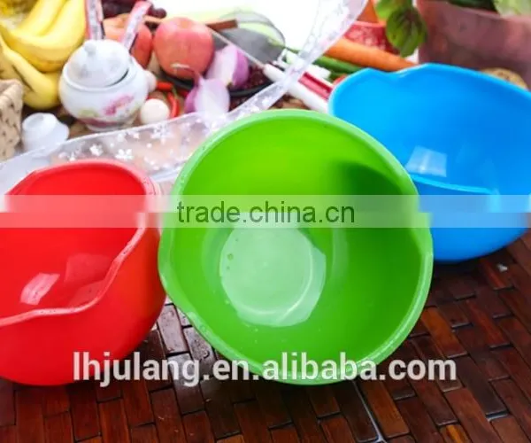 BPA-Free Plastic Mixing Bowl / Plastic 3pcs Salad Mixing Bowl Set photo-4