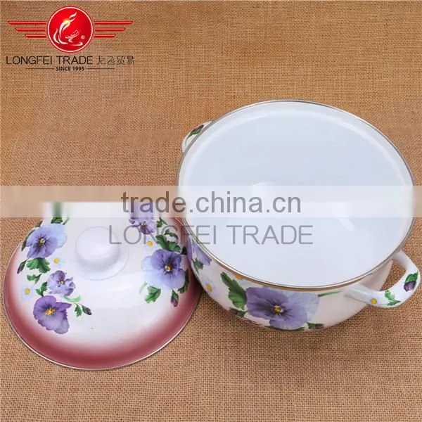 Longfei OEM 5pcs Turkey Enamel Casserole / Enamel Cookware Set Kitchen photo-4