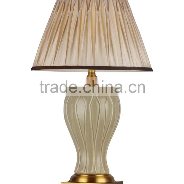 BISINI Luxury Decorative Gilding Ceramic Table Lamp For House photo-2