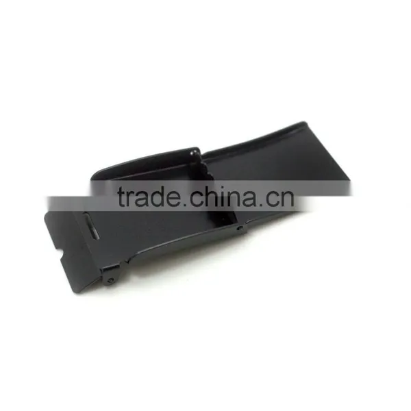High Quality 1-1/2" Flip Top Garment Cloth Metal Stamping Steel Military Buckle Electro Black, Witth Tip photo-3