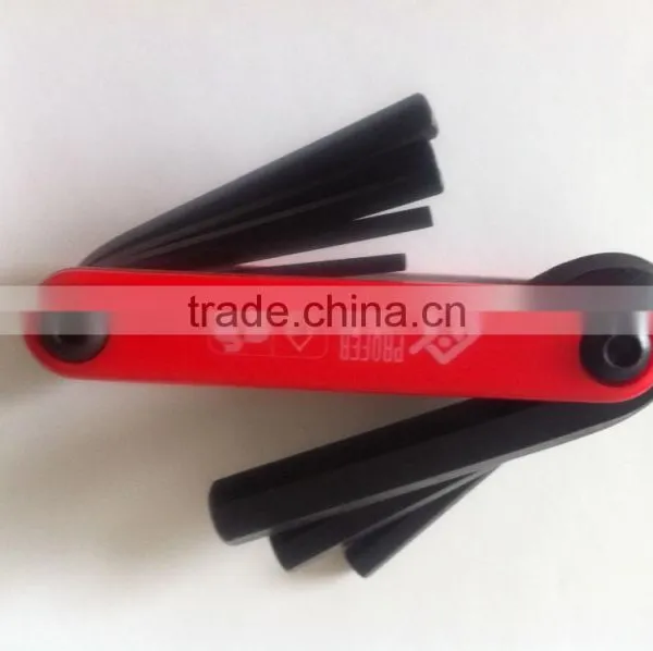 Hand Tool Double Blister Pack Black Oxide Finish Carbon Steel Material Folding Torx Key Wrench Set photo-2