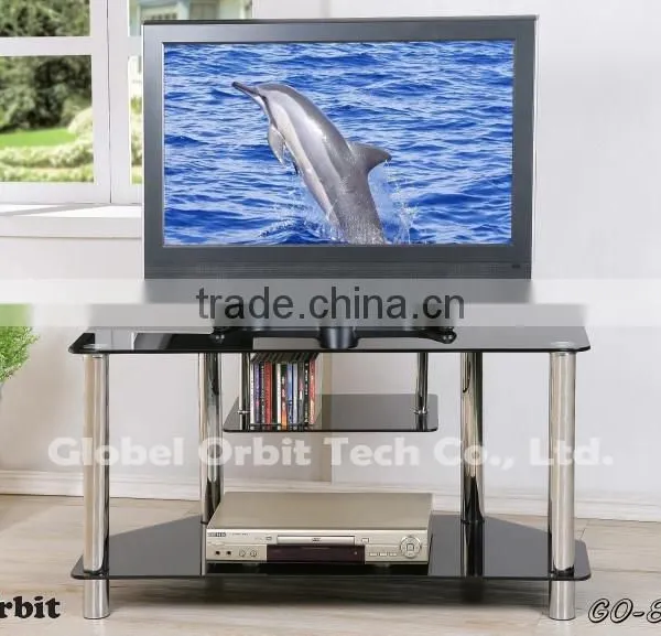 High Quality Stainless Steel and Tempered Glass tv Stand photo-6