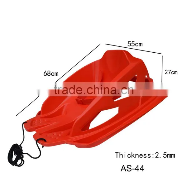 Latest Snow Luge Plastic Towable Kids Snow Sled With Backrest,toddler Pull Sled -30temp 24h Cold Resistance Test photo-6