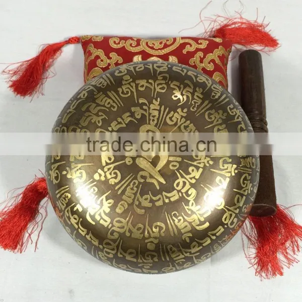 Best Selling Meditating Buddha Crafted Handmade Tibetan Singing Bowl photo-4
