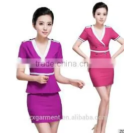 OEM Chinese Hotel Restaurant Uniform Waiter Hotel Cotton Housekeeper Uniform for Waitress Apron Uniform photo-2