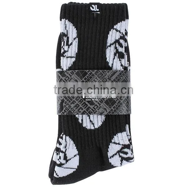 2014 Fashion Wholesale Bamboo Men Sport Bulk Wholesale Custom Jacquard Socks photo-3