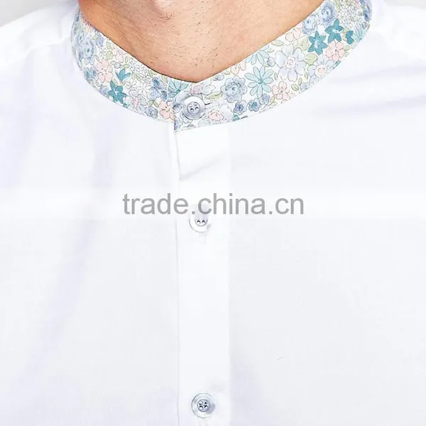 Reclaimed Vintage Smart Custom Shirt With Grandad Collar photo-3