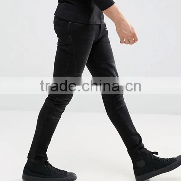 2017 New Style Fashion Black Biker Scratch Jeans Pent Men Skinny Ripped Bulk Wholesale Men's Jeans Pants photo-5