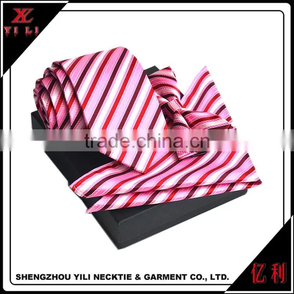 Wedding Polyester Bowtie and Red Tie Sets photo-2
