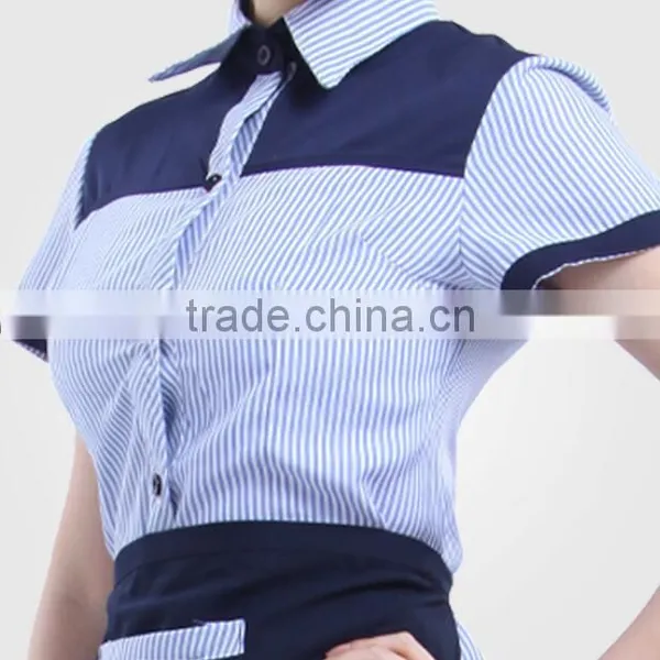 Restaurant Hotel Unisex Waiter Waitress Uniform Breathable Fabric Coffee Staff Work Uniform photo-4