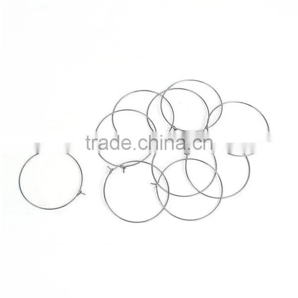 Custom Bar Accessories Round Silver Tone Stainless Steel Wine Glass Charms photo-3