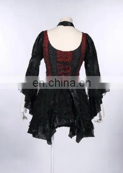 Gothic Princess Dress With Attached Laced Choker photo-2