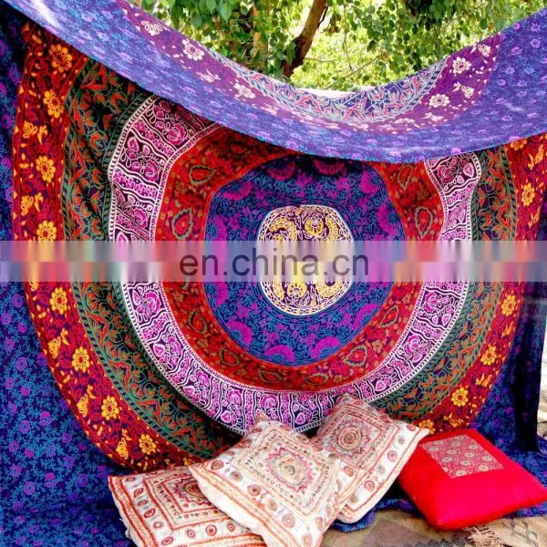 Twin Mandala Tapestry, Mandala Wall Hanging, Hippie Tapestry, Round, Indian Tapestry, Cotton Tapestries, Mandala Bed Spread,