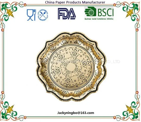 Hot Sale Performa Peaceful Snow Holiday Disposable Dinner Paper Plates photo-3