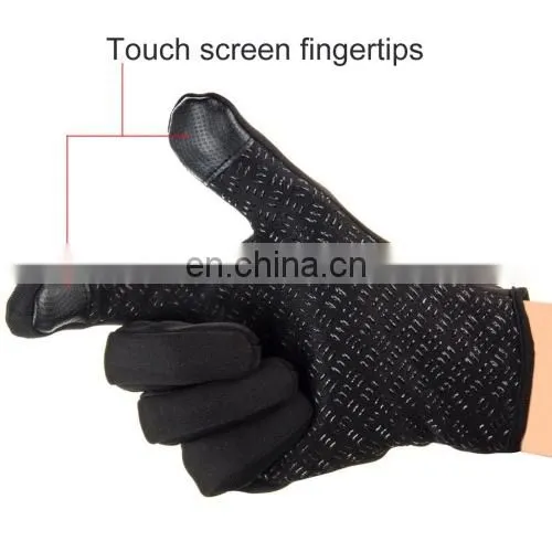 HAWEEL Large Size Two Fingers Touch Screen Outdoor Sports Wind-stopper Full Finger Winter Warm Gloves photo-3