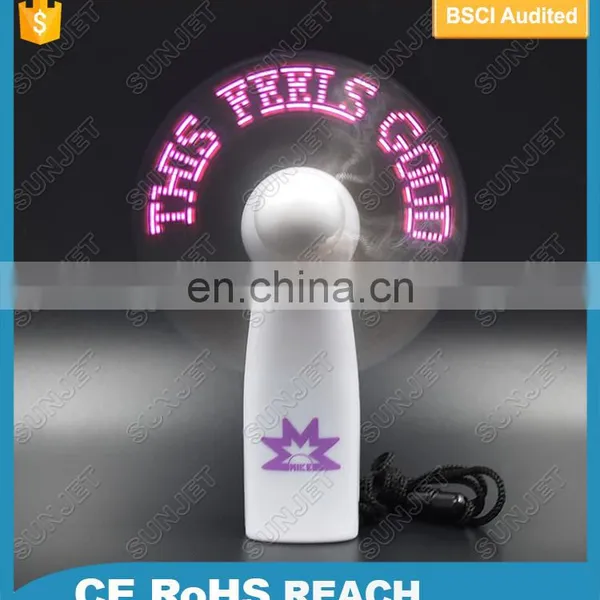 Custom Led Message 4'' Aaa Battery Led Mini Travel Fan photo-4