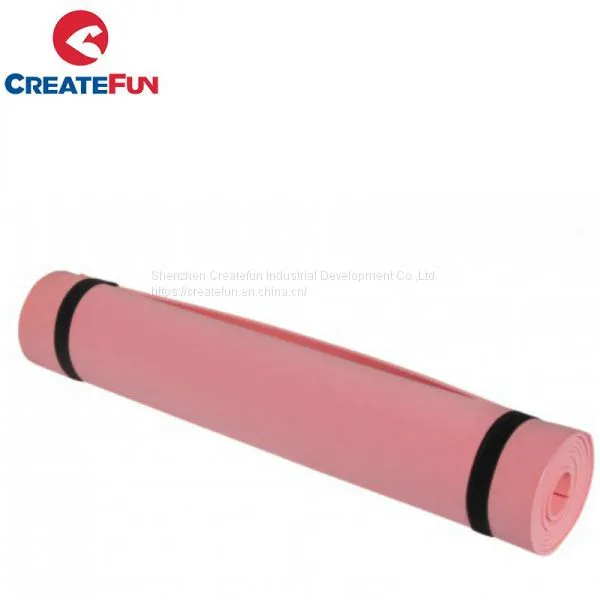 CreateFun Cheap Anti Slip High Quality Travel Custom Label TPE Yoga Mat Manufacture photo-2
