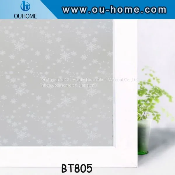 OUHOME Household PVC Self-adhesive Decorative Stained Frosted Glass Window Film photo-3