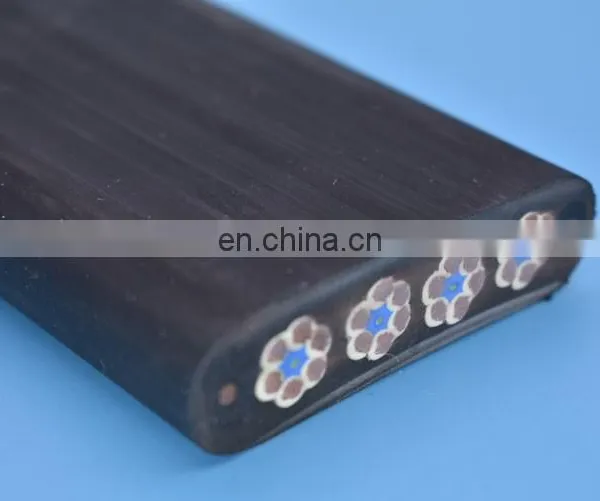 Flat Cable for Cranes 4 8 12 16 20 24 32 Cores Festoon Cable With Steel Wire photo-2