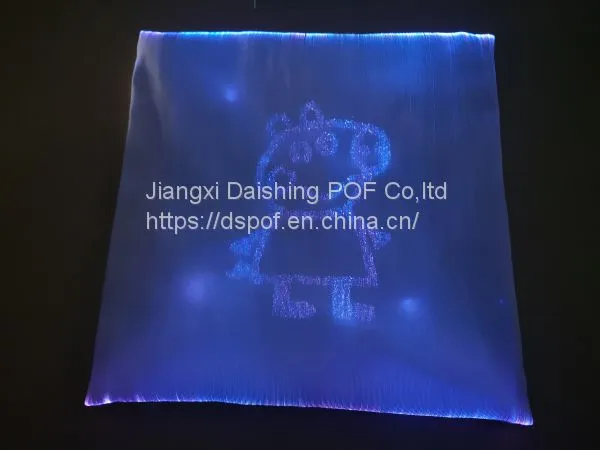 Square-shape Fiber Optic Pillow Case Led Light up Pillow Cover Luminous Pillowslip photo-2