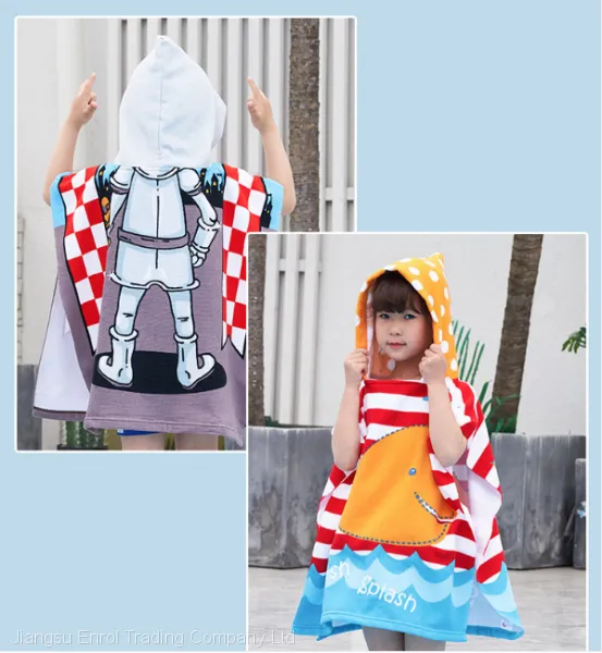 Cartoon Printed Hooded Bath Towel photo-3