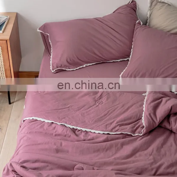 Wholesale Comforter Folded Soft 100% Cotton Knitted Lightweight Coverlet For All Season Quilt photo-4